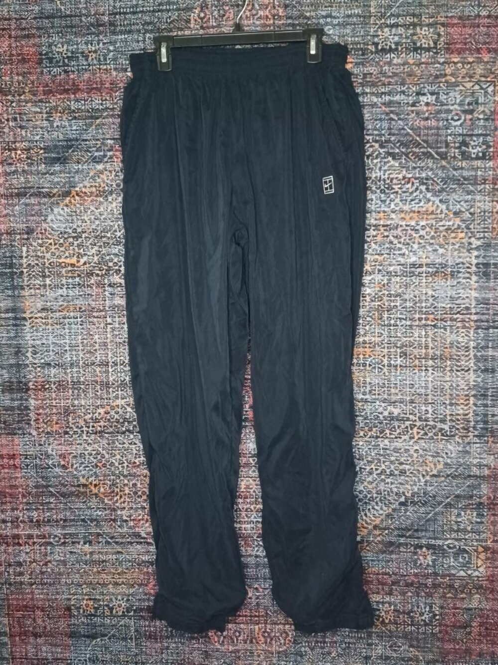 Vintage Y2K Nike Court mens black lined tennis warm up pants Lx32